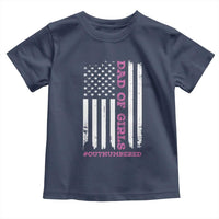 Funny Dad Of Girls Outnumbered Toddler T Shirt Vintage American Flag Father's Day