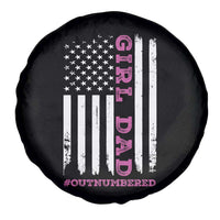 Funny Girl Dad Outnumbered Spare Tire Cover Vintage American Flag Father's Day