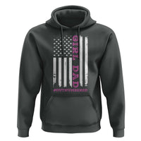 Funny Girl Dad Outnumbered Hoodie Vintage American Flag Father's Day