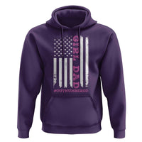 Funny Girl Dad Outnumbered Hoodie Vintage American Flag Father's Day