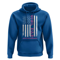 Funny Girl Dad Outnumbered Hoodie Vintage American Flag Father's Day