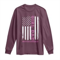 Funny Girl Dad Outnumbered Long Sleeve Shirt Vintage American Flag Father's Day