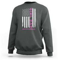 Funny Girl Dad Outnumbered Sweatshirt Vintage American Flag Father's Day