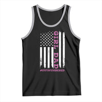 Funny Girl Dad Outnumbered Tank Top Vintage American Flag Father's Day