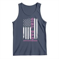 Funny Girl Dad Outnumbered Tank Top Vintage American Flag Father's Day