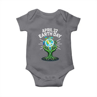 Happy Earth Day April 22 Baby Onesie Restore Earth Sea Turtle Tree Peace Sign