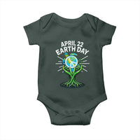 Happy Earth Day April 22 Baby Onesie Restore Earth Sea Turtle Tree Peace Sign