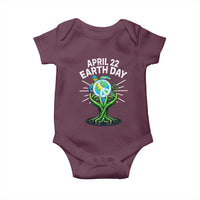 Happy Earth Day April 22 Baby Onesie Restore Earth Sea Turtle Tree Peace Sign