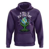 Happy Earth Day April 22 Hoodie Restore Earth Sea Turtle Tree Peace Sign