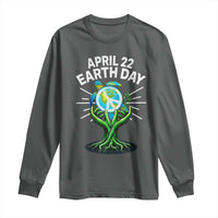 Happy Earth Day April 22 Long Sleeve Shirt Restore Earth Sea Turtle Tree Peace Sign