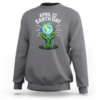 Happy Earth Day April 22 Sweatshirt Restore Earth Sea Turtle Tree Peace Sign