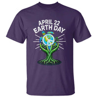Happy Earth Day April 22 T Shirt Restore Earth Sea Turtle Tree Peace Sign
