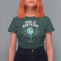 Happy Earth Day April 22 T Shirt For Women Restore Earth Sea Turtle Tree Peace Sign