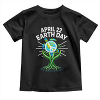 Happy Earth Day April 22 Toddler T Shirt Restore Earth Sea Turtle Tree Peace Sign