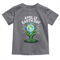 Happy Earth Day April 22 Toddler T Shirt Restore Earth Sea Turtle Tree Peace Sign