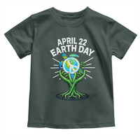 Happy Earth Day April 22 Toddler T Shirt Restore Earth Sea Turtle Tree Peace Sign