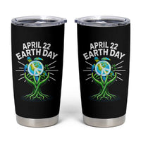 Happy Earth Day April 22 Tumbler Cup Restore Earth Sea Turtle Tree Peace Sign