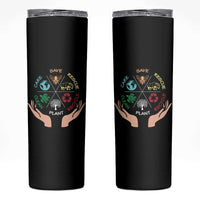 Save Bees Rescue Animals Recycle Plastic Plant Tree Skinny Tumbler Earth Day