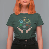 Save Bees Rescue Animals Recycle Plastic Plant Tree T Shirt For Women Earth Day