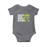 Recycle Reuse Renew Rethink Environmental Activism Baby Onesie