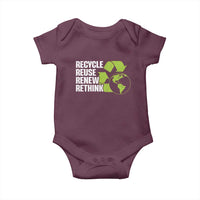 Recycle Reuse Renew Rethink Environmental Activism Baby Onesie