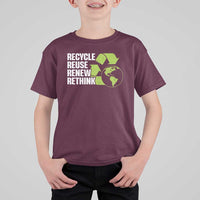 Recycle Reuse Renew Rethink Environmental Activism T Shirt For Kid