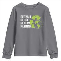 Recycle Reuse Renew Rethink Environmental Activism Youth Sweatshirt