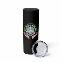 Earth Day Support Your Local Planet Skinny Tumbler Peace Sign Animals