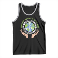 Earth Day Support Your Local Planet Tank Top Peace Sign Animals