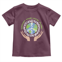 Earth Day Support Your Local Planet Toddler T Shirt Peace Sign Animals