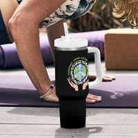 Earth Day Support Your Local Planet Tumbler With Handle Peace Sign Animals