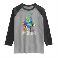 Save Our Home Animals Wildlife Conservation Earth Day Raglan Shirt