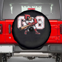 Go Cardinal Playing Baseball Graphic Spare Tire Cover for Sports Fan
