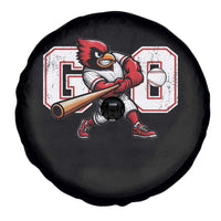 Go Cardinal Playing Baseball Graphic Spare Tire Cover for Sports Fan
