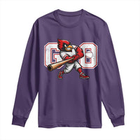 Go Cardinal Playing Baseball Graphic Long Sleeve Shirt for Sports Fan