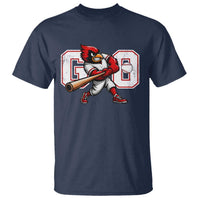 Go Cardinal Playing Baseball Graphic T Shirt for Sports Fan