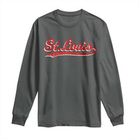 St Louis Sports Script Retro Baseball Lovers Proud City Long Sleeve Shirt