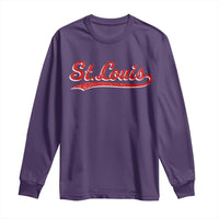 St Louis Sports Script Retro Baseball Lovers Proud City Long Sleeve Shirt