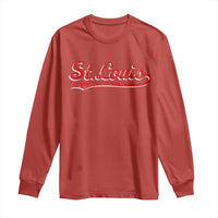 St Louis Sports Script Retro Baseball Lovers Proud City Long Sleeve Shirt