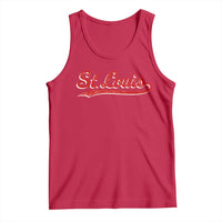 St Louis Sports Script Retro Baseball Lovers Proud City Tank Top
