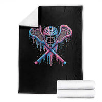 Lacrosse Drip Ice Cream Lax Helmet Sticks Sport Player Throw Blanket