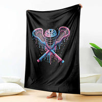 Lacrosse Drip Ice Cream Lax Helmet Sticks Sport Player Throw Blanket