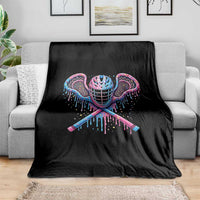 Lacrosse Drip Ice Cream Lax Helmet Sticks Sport Player Throw Blanket