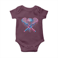 Lacrosse Drip Ice Cream Lax Helmet Sticks Sport Player Baby Onesie