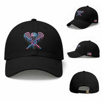 Lacrosse Drip Ice Cream Lax Helmet Sticks Sport Player Baseball Cap