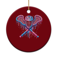 Lacrosse Drip Ice Cream Lax Helmet Sticks Sport Player Ceramic Ornament