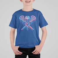 Lacrosse Drip Ice Cream Lax Helmet Sticks Sport Player T Shirt For Kid