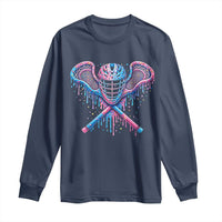 Lacrosse Drip Ice Cream Lax Helmet Sticks Sport Player Long Sleeve Shirt