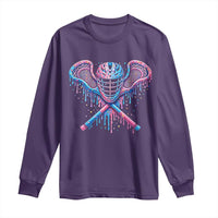 Lacrosse Drip Ice Cream Lax Helmet Sticks Sport Player Long Sleeve Shirt