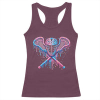 Lacrosse Drip Ice Cream Lax Helmet Sticks Sport Player Racerback Tank Top